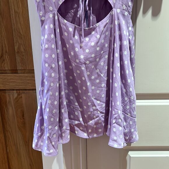 🎀 REVOLVE X privacy please xs cut out polka dot short sleeve mini dress - Picture 5 of 11